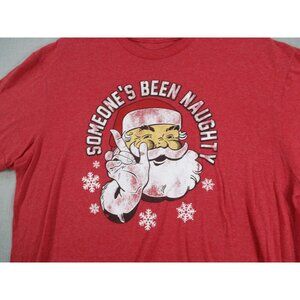 Someones Been Naughty Santa Graphic Red T-Shirt XL By Fifth Sun